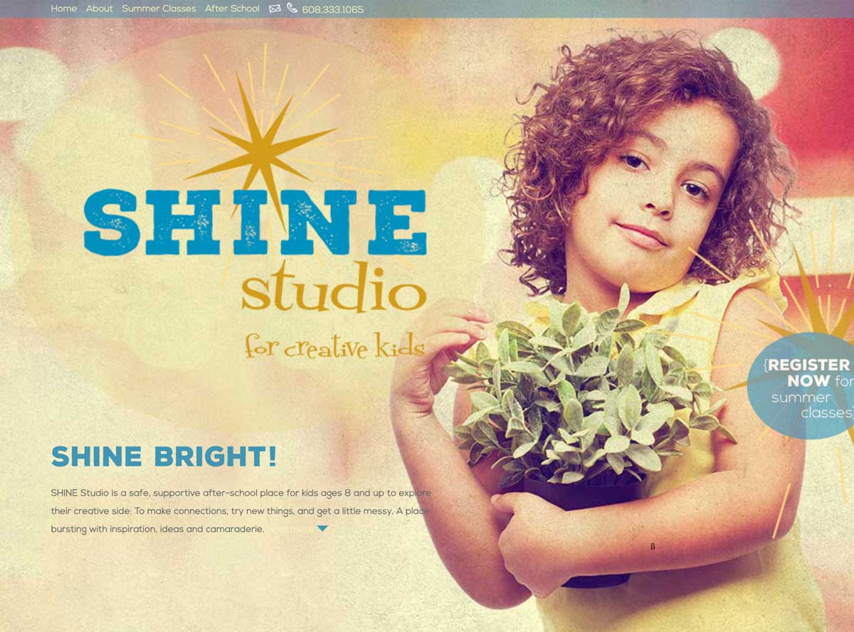 Shine Studio Edgerton website