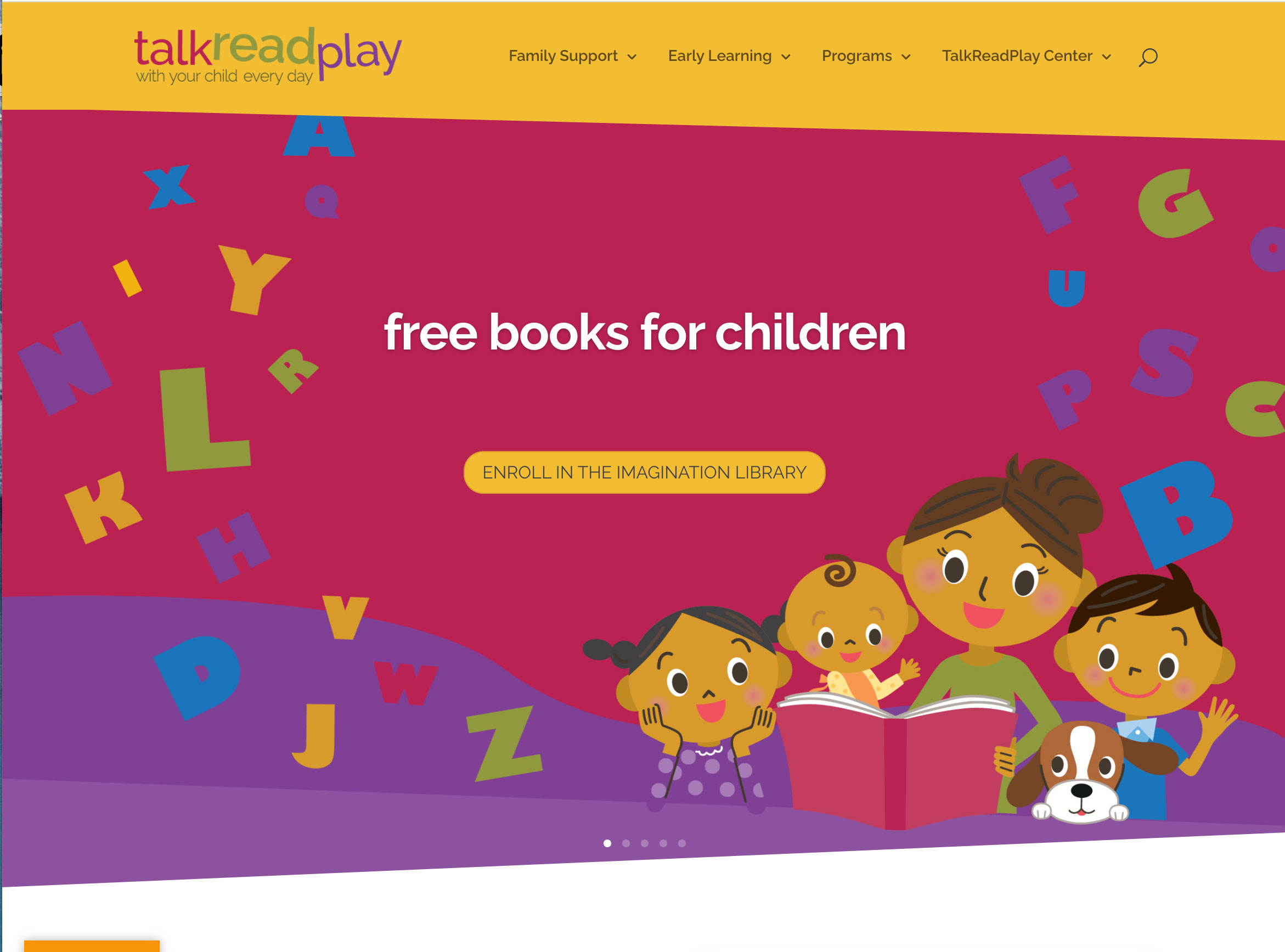 Talk Read Play website